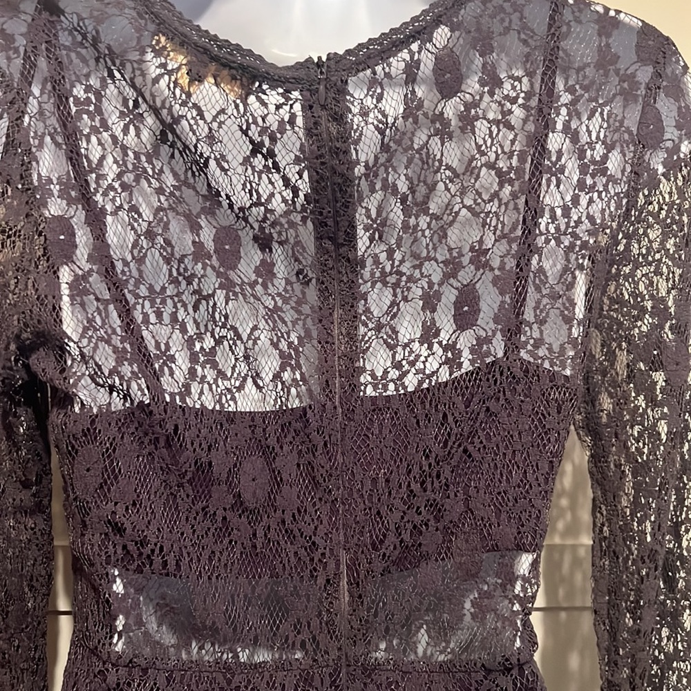 Black Swan Grey Lace Dress, Size Small - Picture 3 of 8